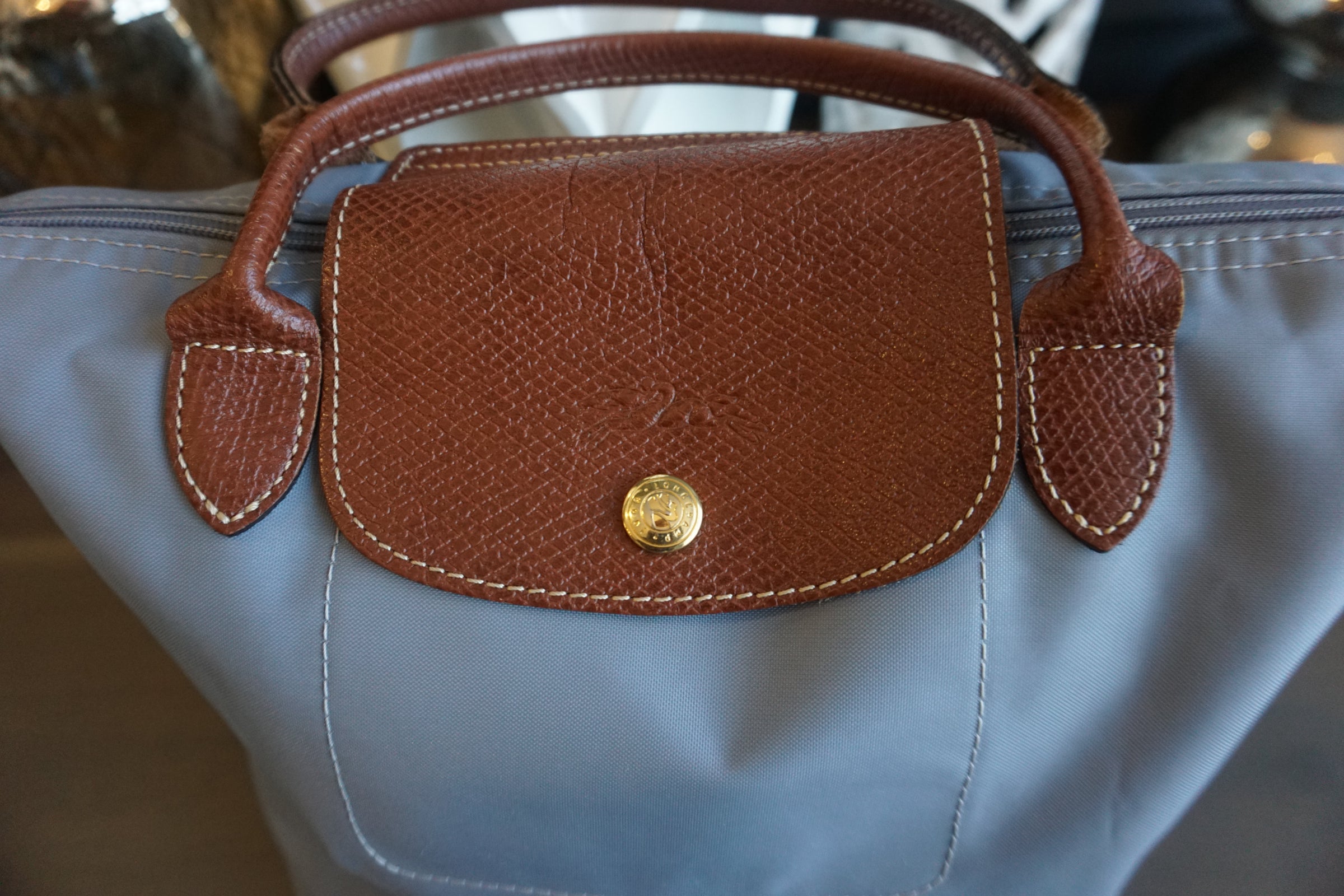 Longchamp Hobo Bag in Blau Nylon Leder in Nordrhein-Westfalen - Meerbusch